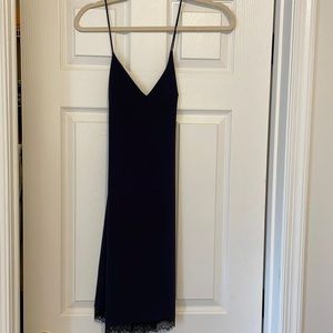 Alice and Olivia navy blue cocktail dress.